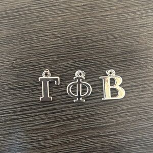 Silver Greek Letter Charms